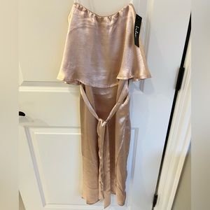 Lulus satin strapless dress